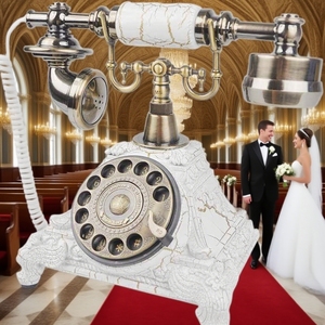 Antique <span class=keywords><strong>téléphone</strong></span> Audio livre d'or <span class=keywords><strong>téléphone</strong></span> voix bénédiction fixe Vintage remise des diplômes fête d'anniversaire mariage Audio livre d'or - Product Image 5