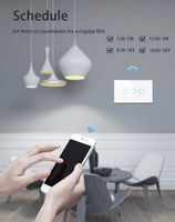 XZJ 1 2 3 4 Gang App Glass Panel Ce Rohs US Interrupteur Mural Intelligent Tuya pour Maison Connectée, Wi-Fi