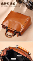 Sac à main vintage en cuir de vache véritable, pour femmes et filles, à bandoulière tendance, poignée supérieure