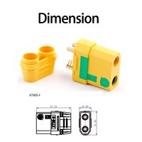 Amass XT90 Antispark XT90S-F XT90-M XT90-F en série Socket Connector Cable