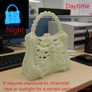 Sac à bandoulière/sac fourre-tout imprimé en 3D en forme d'os de squelette SDM16 avec poignée crâne pour Halloween, idéal pour les fêtes costumées et l'usage quotidien - Product Image 5
