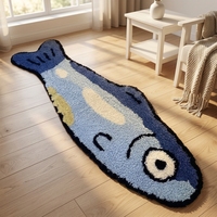 Tapis moderne en polyester doux à motif abstrait, antidérapant, lavable et écologique pour chambre d'enfant