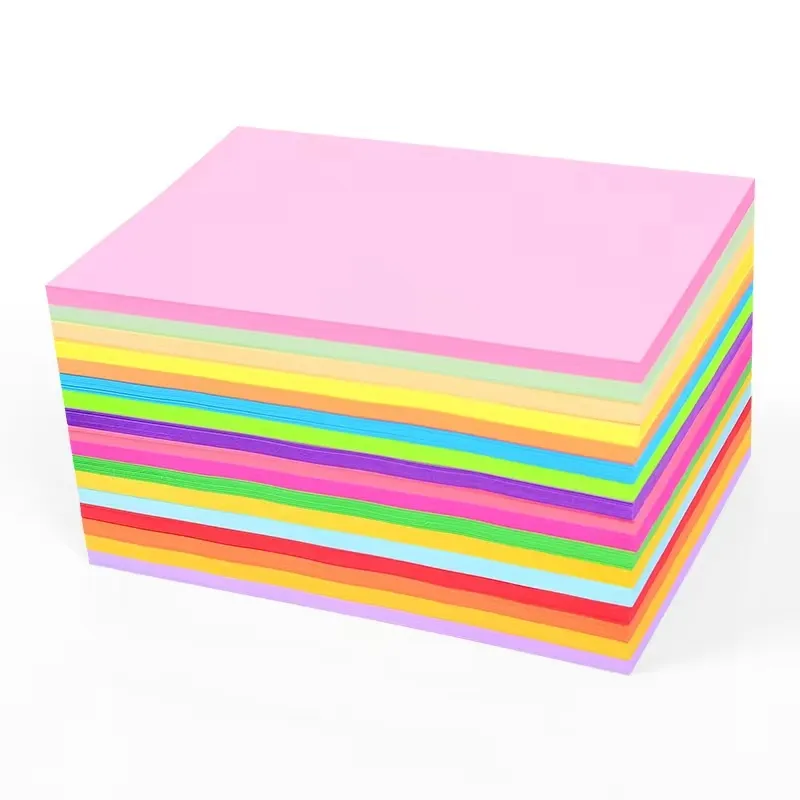 Latest price 80gsm 70gsm A4 colorful copy paper for office printing