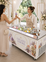 Nouvelle machine à glace dure de comptoir avec poudre à glace, compatible 110V/220V, longue durée de vie pour les magasins de gelato