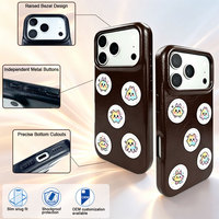 Coque de téléphone en cuir PU avec motifs de dessins animés mignons, style esthétique coréen pour filles, antichoc et protectrice, pour iPhone 18 17, personnalisable