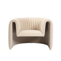 Fauteuil d'appoint moderne en tissu rembourré de luxe léger pour salon, hôtel ou maison