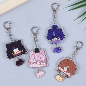 Llavero de acrílico con diseño de personaje de anime estilo Q, colgante decorativo para mochila de estudiante, bonito adorno de dibujos animados - Product Image 2