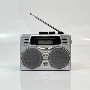 Lecteur de cassettes rétro, radio AM FM, enregistreur, inversion automatique, double haut-parleur, réveil, écran LCD, radio portable - Product Image 3