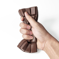 Juguetes de chocolate blandos de PU de tacto suave, simulación de chocolate, de subida lenta, populares en 2026, juguetes antiestrés de chocolate blandos para aliviar el estrés