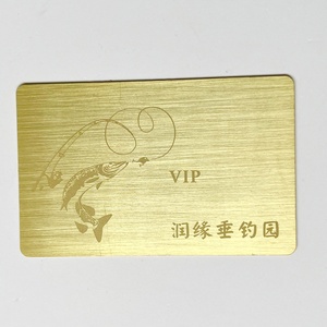 Carte de visite en métal gravée ou estampée avec logo, format carte de crédit, avec brosse à vide YTS - Product Image 2