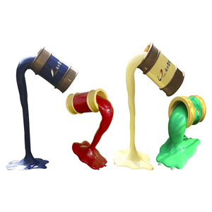Sculptures abstraites irrégulières en fibre de verre peintes, à poser au sol en extérieur, design contemporain personnalisé - Product Image 5
