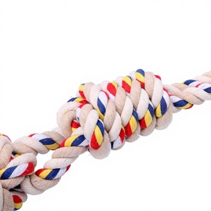 Juguete de Cuerda de Algodón para Perros, Juguete de Nudos de Cuerda Resistente a Mordidas, Interactivo, para Masticar - Product Image 5