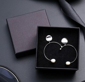 Caja de Embalaje para Joyería con Logotipo Personalizado, Caja de Papel Negra para Exhibición de Collares, Pendientes, Pulseras y Anillos, Caja de Regalo - Product Image 5