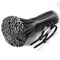 Correas de sujeción autoblocantes de nailon negro, gruesas y anchas, de gran tamaño, para jardinería, con cierres tipo abrazadera para tensar cables