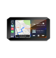 Caméra de tableau de bord pour moto Aoocci BX 5,5 pouces avec deux caméras 1080P, CarPlay sans fil, Android Auto, GPS, BSD, TPMS, moniteur de stationnement