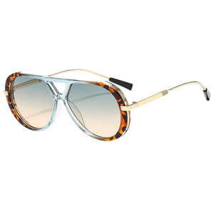 Women Round <b>Sunglasses</b> Full Rim <b>Gradient</b> Lenses UV400 Fashion Decoration Adult - Product Image 5