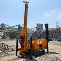 Foreuse de puits d'eau sur chenilles, machine de forage automatique de carottage, foreuse de sondages sur chenilles pour le forage sur site