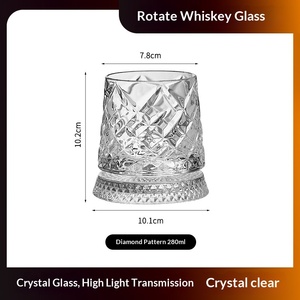 Vasos <span class=keywords><strong>de</strong></span> Whisky y Cerveza <span class=keywords><strong>de</strong></span> Cristal Giratorios <span class=keywords><strong>de</strong></span> Lujo, Diseño Minimalista y Elegante - Product Image 6
