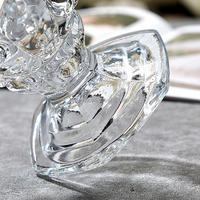Vase en verre cristal gaufré style romain, épais, vintage, fait main, pour centre de table, support floral, décoration de table pour mariage, hôtel, banquet, vente en gros