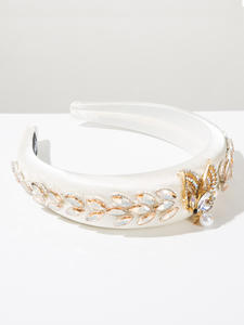 Serre-tête coréen en strass de cristal, accessoires élégants et personnalisés pour mariée et fête de mariage - Product Image 5