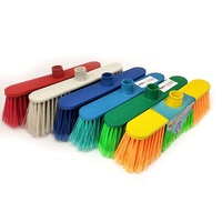 Balai plat à main en soie colorée à pois, tête en PP, durable et facile à nettoyer pour une utilisation intérieure et extérieure
