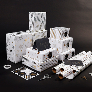 New Design <b>Christmas</b> Hot Stamping Gift Wrapping Paper 43*300 cm Wrapping Paper Packaging - Product Image 3