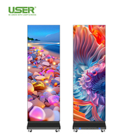 Pantalla LED Plegable de Tres Pliegues para Interiores, Doble Cara, P2.5, P1.86, P1.53, P1.25