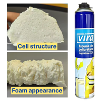 Mousse polyuréthane multi-usages VIRA 750 ml, mousse expansive PU résistante aux intempéries pour la fixation des portes et des fenêtres, étanchéité de la construction