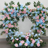 Guirlandes de fleurs artificielles en satin de luxe, chemin de table pour allée de mariage, centres de table, boules de fleurs pour fournitures d'événements de fête nuptiale