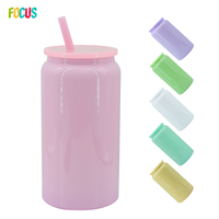 Entrepôt USA RTS 16oz Double Paroi en Acier Inoxydable Mason Can Couleurs Mixtes Sublimation Blancs Bière Vin Tumbler