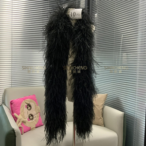 <span class=keywords><strong>2025</strong></span> personnalisé bas quantité minimale de commande pas cher plumes d'autruche Boa garnitures 8 plis moelleux doux Boa mix-couleurs pour robe latine
