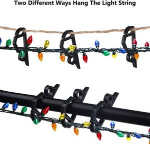 Clip per Luci Natalizie e Mini Ganci in Plastica - Nuovi Arrivi Clip per Luci da Esterno in Verde/Bianco/Marrone/Nero 5cm X 2cm - Product Image 2