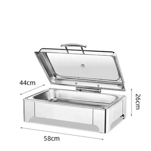 Assiettes en acier inoxydable or pour chargeur électrique nouveau <span class=keywords><strong>design</strong></span> de mariage chauffe-plats <span class=keywords><strong>buffet</strong></span> pour la restauration servant des plats de chauffe-plats - Product Image 1