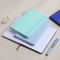 Carnet A5 à couverture rigide simple avec bande élastique, carnet de notes journal coloré avec logo personnalisé, vente en gros