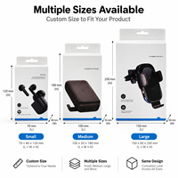 Personnaliser diverses boîtes d'emballage de produits, boîtes colorées pour supports de téléphone portable, boîtes en carton blanc avec trous de suspension