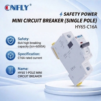 Interruptor Automático Miniatura (MCB) IC65 IC65N IK60 6ka 240/415V IEC60898 con Certificación CB CE ISO9001, Garantía de 5 Años, 1P 16A 20A 25A 32A 40A 63A
