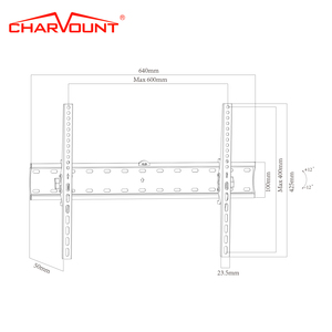 Soporte de Pared Inclinable para TV de Acero Universal y Económico para Pantallas de 32"-70" con 600x400 y Molde Privado - Product Image 2