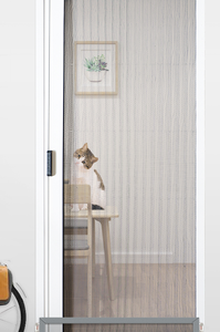 Trackless màn hình có thể thu vào cửa trượt cửa trackless xếp li lưới màn hình trượt nhôm cửa lưới chống muỗi - Product Image 4