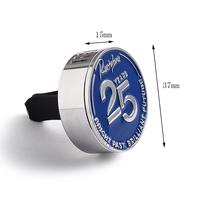 Couvercle et boîte de base en gros couleur bleue émail doux diffuseur de voiture rond