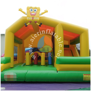 Castillo Inflable con Tobogán Temático <span class=keywords><strong>de</strong></span> <span class=keywords><strong>Bob</strong></span> <span class=keywords><strong>Esponja</strong></span>, <span class=keywords><strong>de</strong></span> Grado Comercial, para Fiestas y Eventos, Juego Seguro para Niños - Product Image 1