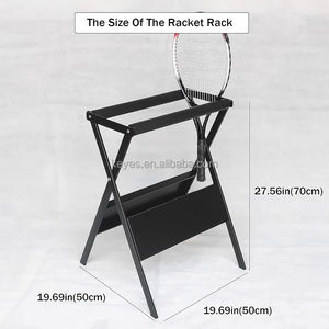 Organizador de equipos deportivos para <span class=keywords><strong>tienda</strong></span>, estantes de exhibición de pádel, raqueta de tenis de bádminton con mosquitos, estante de almacenamiento de Metal, soporte de exhibición - Product Image 2