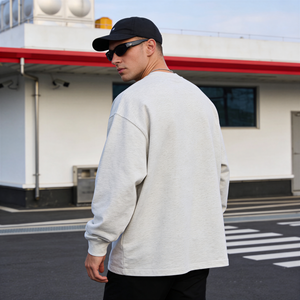 Sweat-shirts à col rond personnalisés avec impression de logo, unisexe, en coton molletonné, basiques, 7755, vêtements en gros OEM - Product Image 4