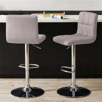 Tabouret de bar pivotant et réglable en cuir PU 2 pièces pour salle à manger, maison ou hôtel
