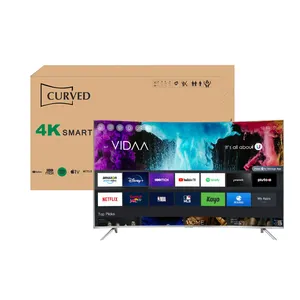 Tv Layar LED Melengkung 55 Inci Ultra HD 4K Televisi 55 Inci Smart Tv