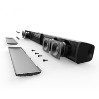 Barre de son audio pour téléviseur, haut-parleur 2.0 canaux filaire et sans fil 20W, longue barre de son pour système home cinéma
