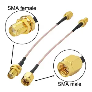 射频同轴电缆 RG178 猪尾电缆防水 SMAMale 至 SMA Female