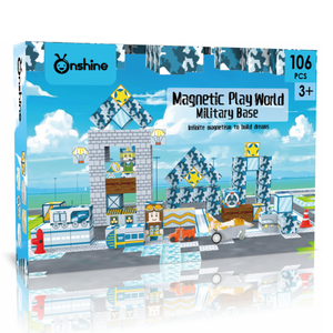 Bloques de Construcción Magnéticos 3D al por Mayor, 106 Piezas, Juguetes Educativos de Plástico a Bajo Precio, Empaquetados en Sets para Niños, para <span class=keywords><strong>Base</strong></span> Militar - Product Image 1