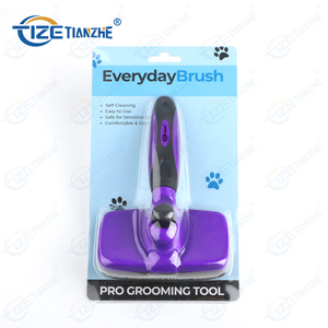 Prodotti per la toelettatura degli animali domestici slicker Hair Remover <span class=keywords><strong>Pet</strong></span> Cleaning spazzola per spargimento pettine per la depilazione pettine per toelettatura del cane autopulente <span class=keywords><strong>Pet</strong></span> Bru - Product Image 6