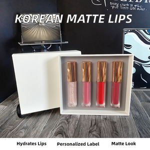 Vente en gros de rouge à lèvres liquide mat hydratant de mode coréenne personnalisé, tube <span class=keywords><strong>rose</strong></span> doré argenté, marque privée, <span class=keywords><strong>gloss</strong></span> à lèvres minéral - Product Image 2