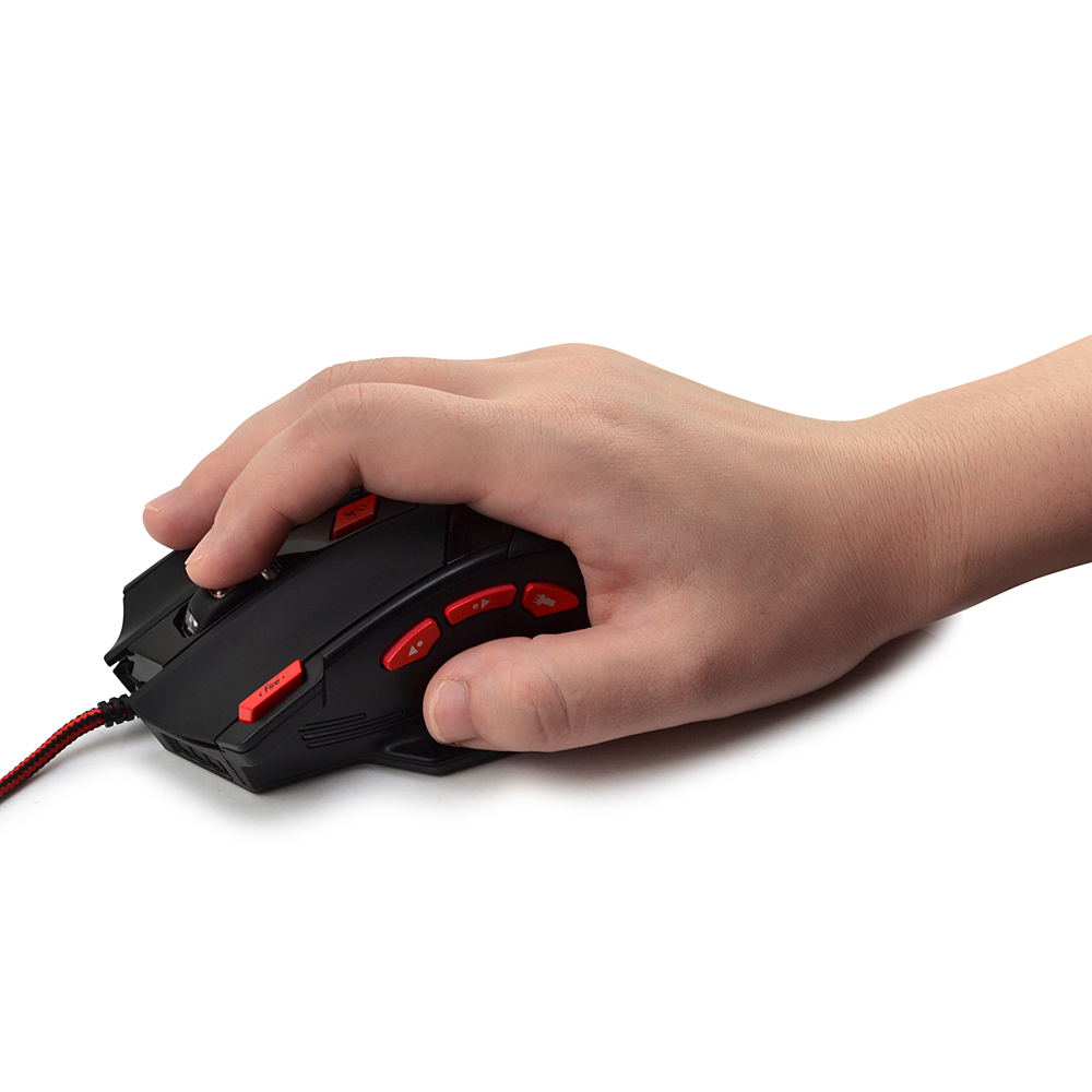ZELOTES T-90 Wired Gaming Mouse - Programmable & Ergonomic